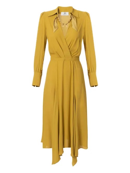 Robe mi-longue à ornements - Elisabetta Franchi - Modalova