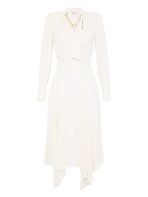 Elisabetta Franchi robe asymétrique à design plissé