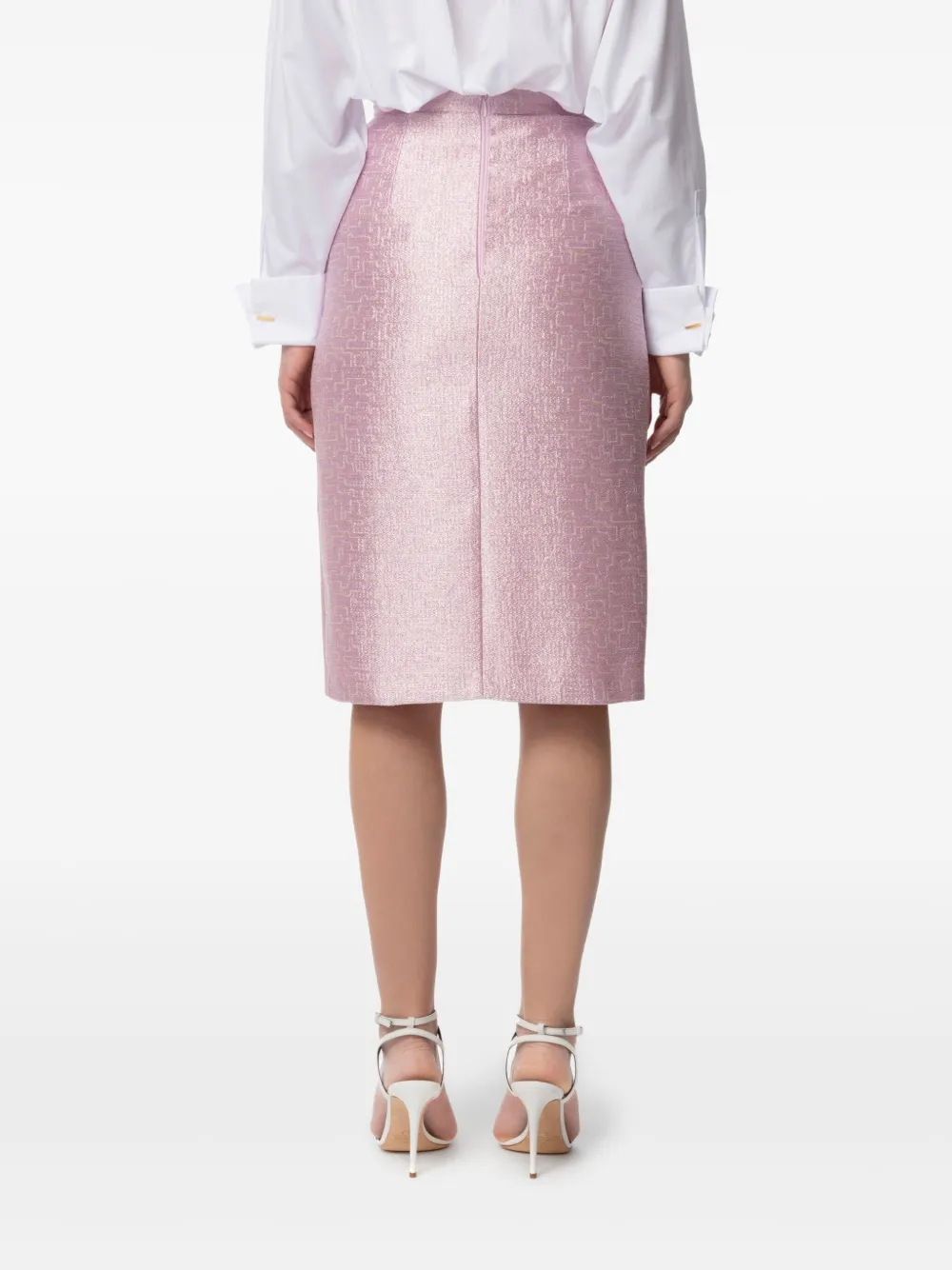 Elisabetta Franchi Rok met zijsplit Roze