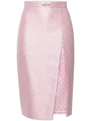 スカート ELISABETTA FRANCHI Woman Skirt Pink GK65S BG1 Elisabetta Franchi Crêpe Miniskirt | Pink | FARFETCH