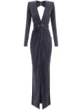 Elisabetta Franchi draped knot detailing dress - Grey