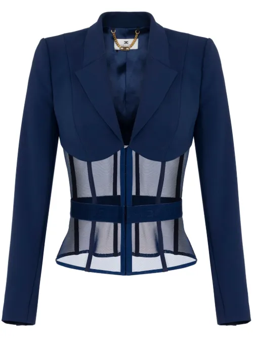 Blazer en tulle - Elisabetta Franchi - Modalova