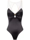 Elisabetta Franchi tulle detailing bodysuit - Grey