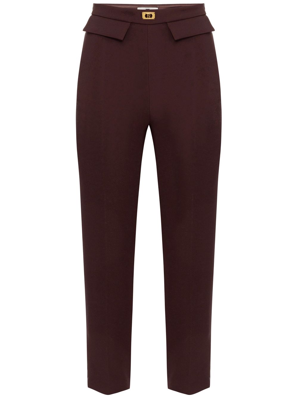 Elisabetta Franchi slim-fit crepe trousers - Brown