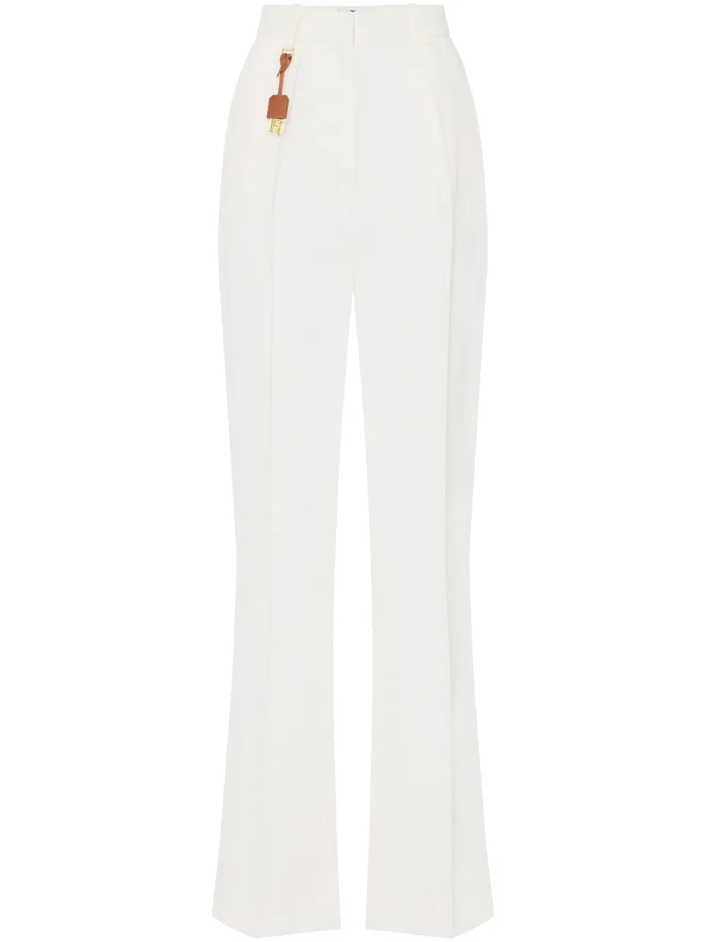 Elisabetta Franchi Broek met logobedel Wit