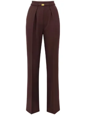 Elisabetta Franchi ベルテッド ワイドパンツ | ブラック