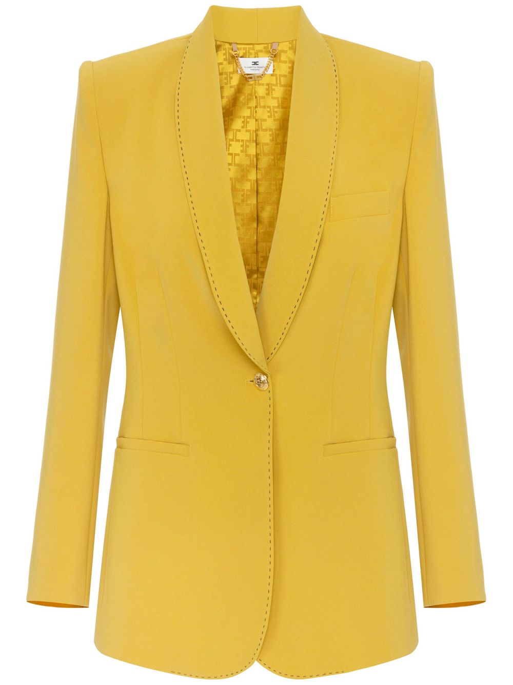 Elisabetta Franchi contrast-stitching blazer - Yellow