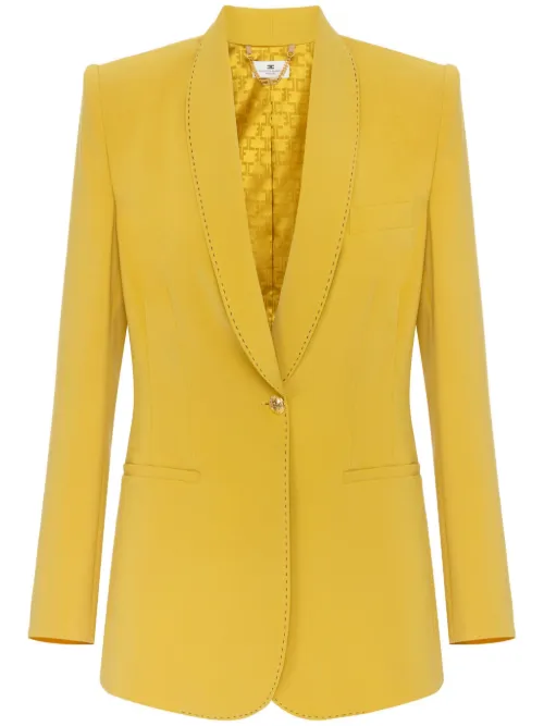 Blazer à coutures contrastantes - Elisabetta Franchi - Modalova