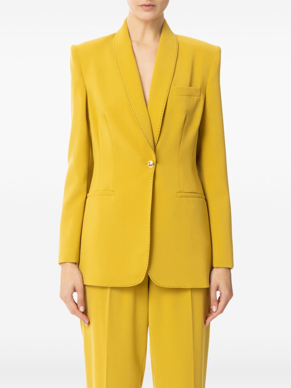 Elisabetta Franchi contrast-stitching blazer - Yellow