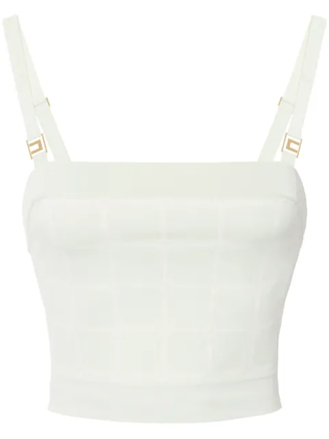 Elisabetta Franchi logo jacquard top 