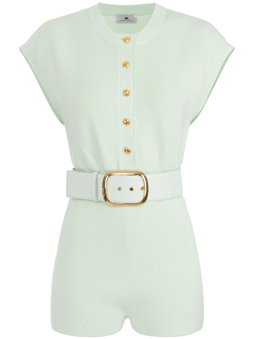 Elisabetta Franchi belted playsuit - Green