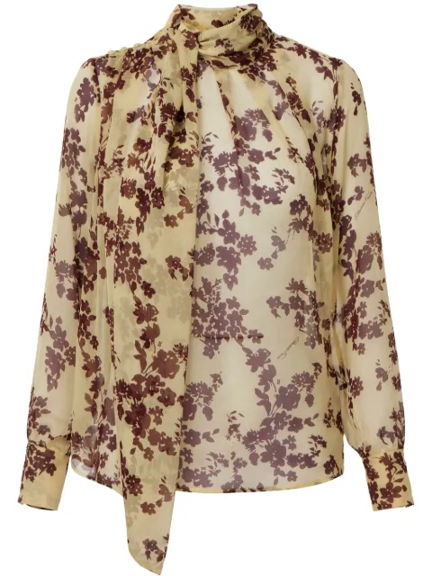 Elisabetta Franchi floral-print silk blouse