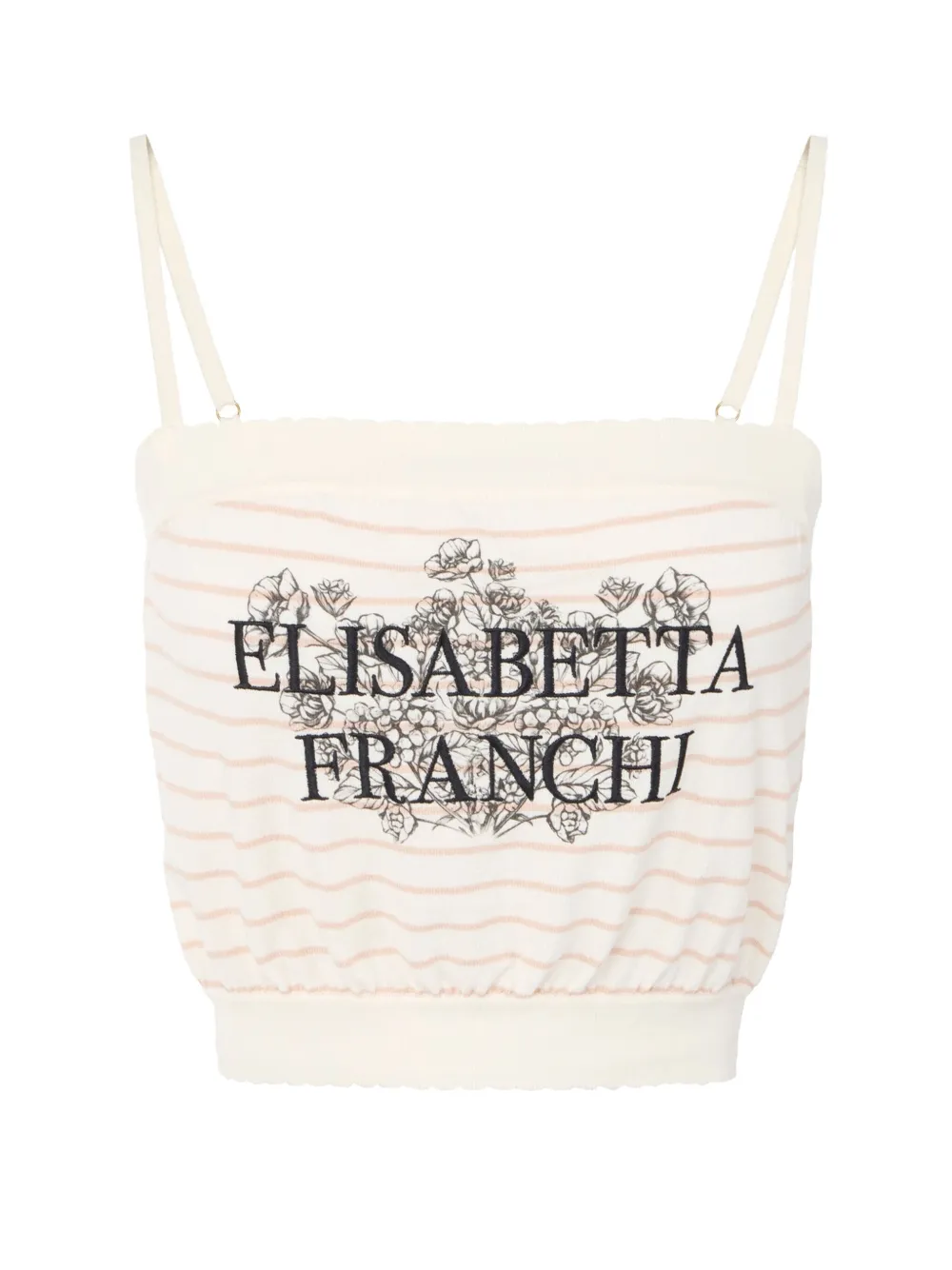 Elisabetta Franchi Tanktop met logo Wit