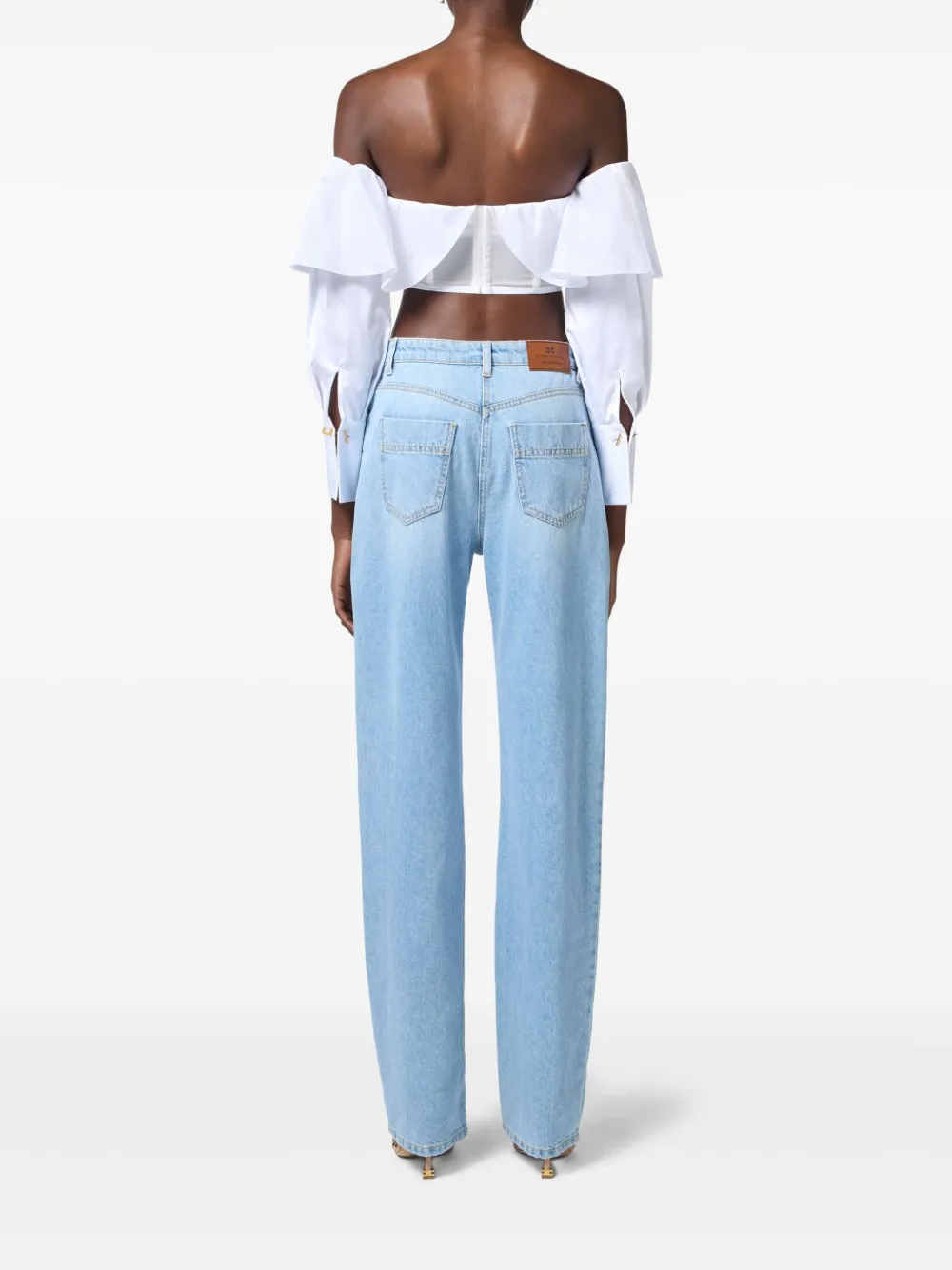 Elisabetta Franchi Cropped blouse Wit