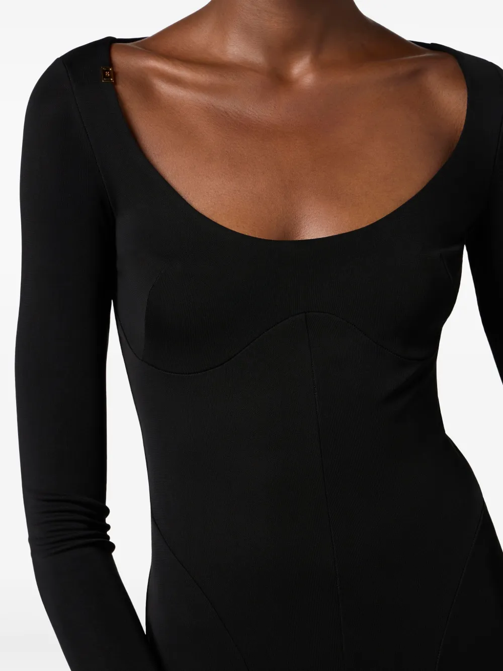 Shop Elisabetta Franchi Lightweight-jersey Maxy Dress In Schwarz