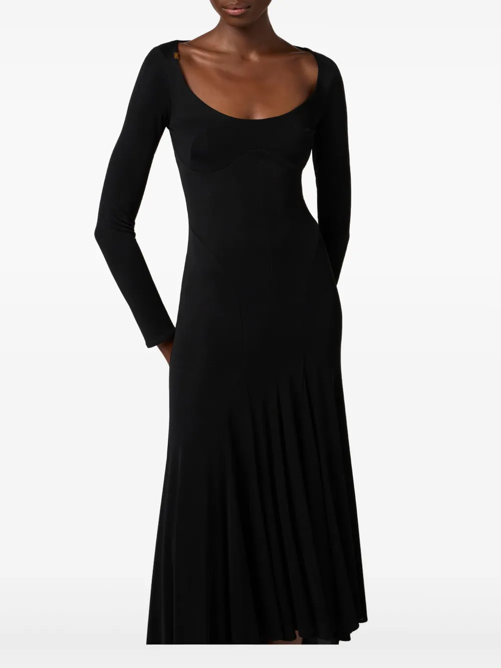 ELISABETTA FRANCHI LIGHTWEIGHT-JERSEY MAXY DRESS