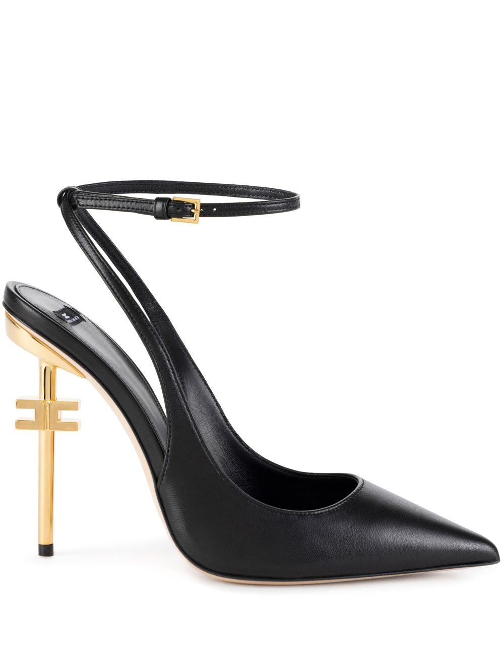 Elisabetta Franchi 105mm slingback leather pumps Black