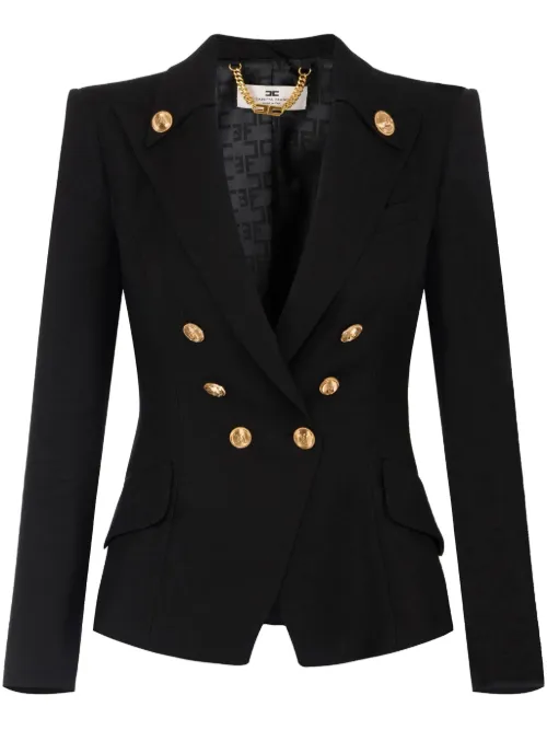 Blazer à boutons décoratifs - Elisabetta Franchi - Modalova