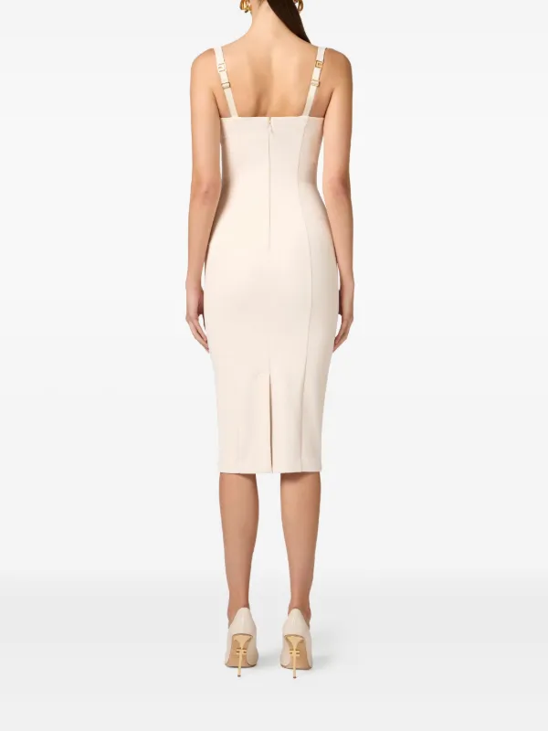 Elisabetta Franchi bustier-neck Midi Dress | Neutrals | FARFETCH