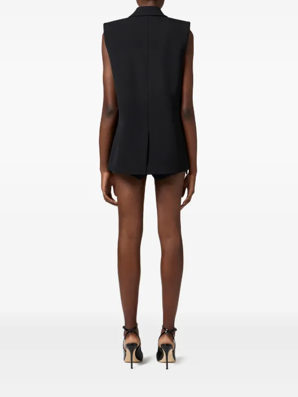Elisabetta Franchi Blazer Smanicato | Nero | FARFETCH IT