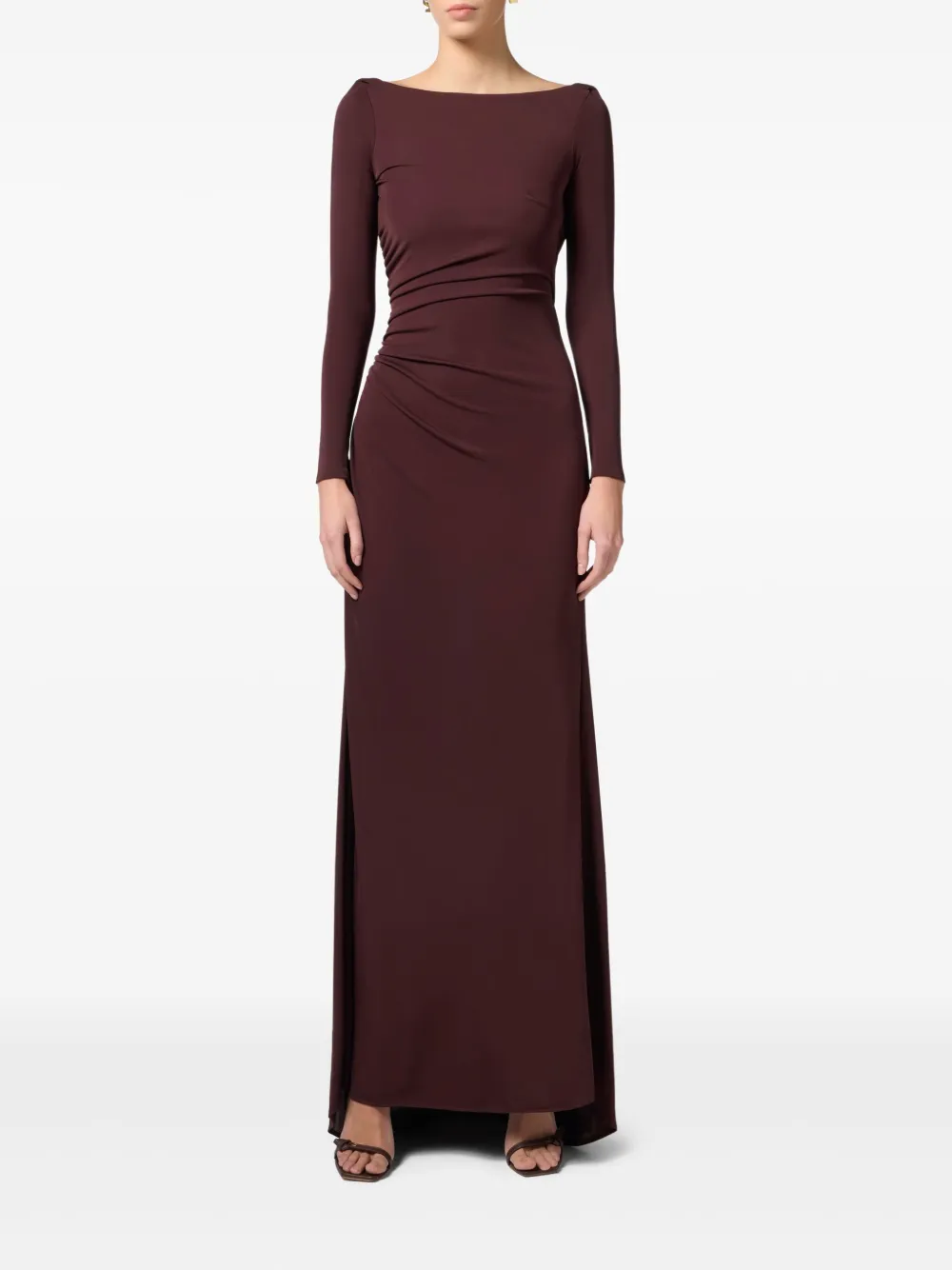 Elisabetta Franchi Gedrapeerde jersey avondjurk - Rood