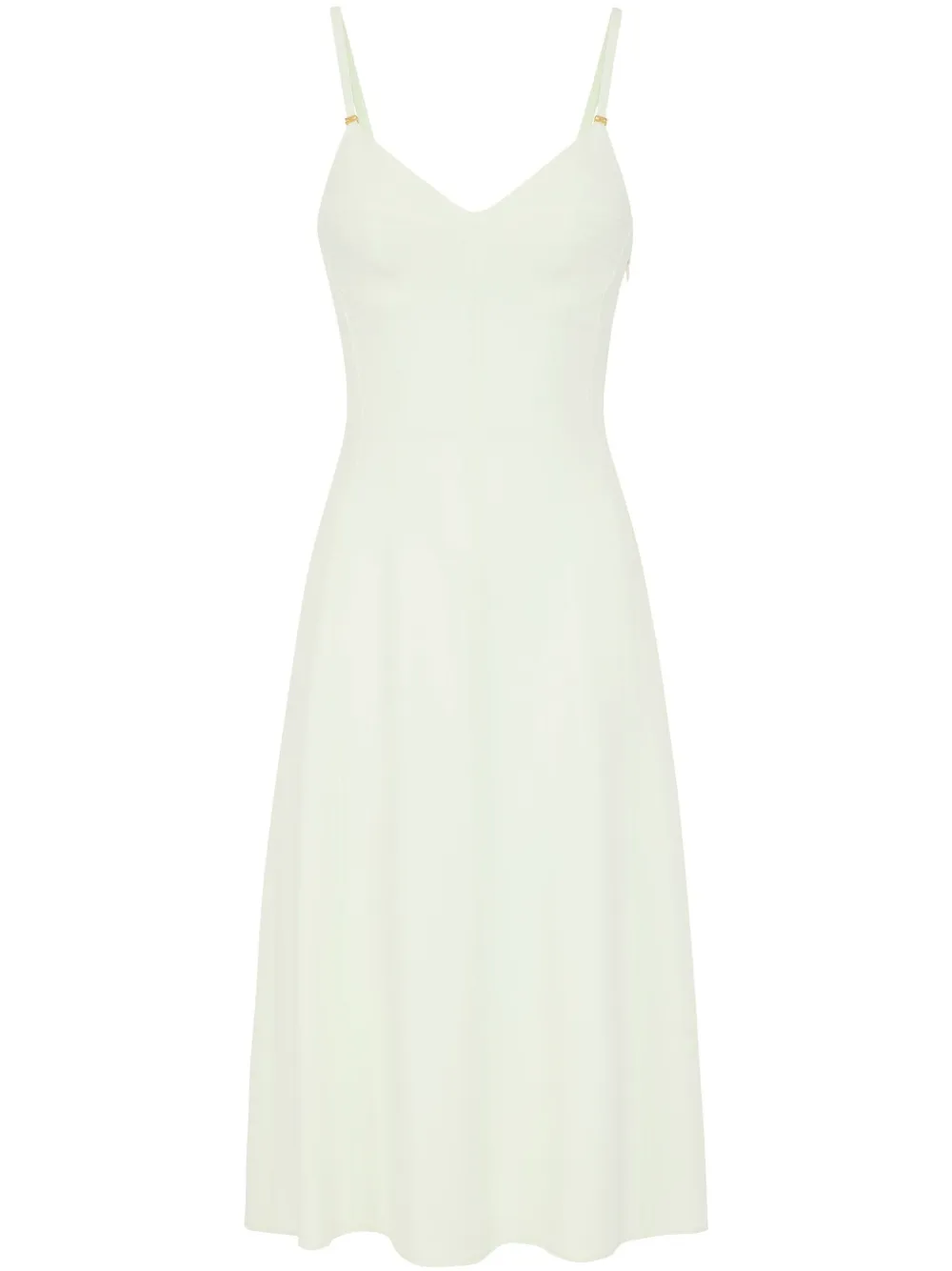 lace-up detail crepe midi dress