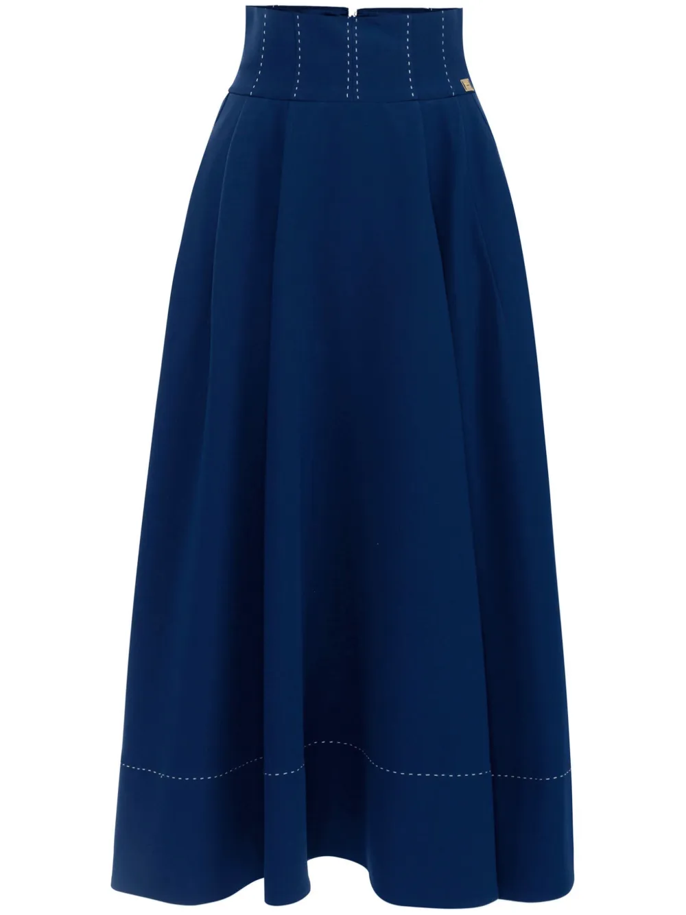 crêpe flared skirt