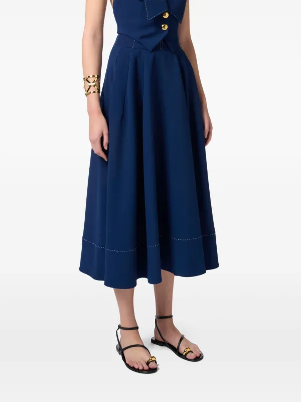 VIP【関税送料無料】希少 ELISABETTA FRANCHI NAVY BLUE SKIRT Elisabetta Franchi V-neck Waistcoat | Blue | FARFETCH