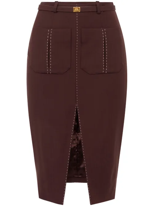 Jupe en laine - Elisabetta Franchi - Modalova