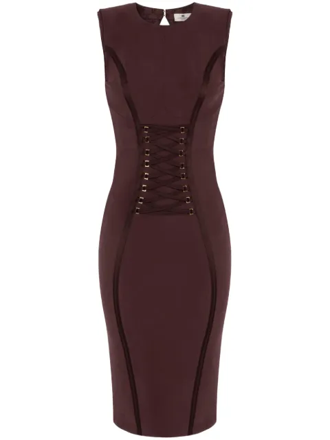 Elisabetta Franchi vestido midi con detalle de encaje