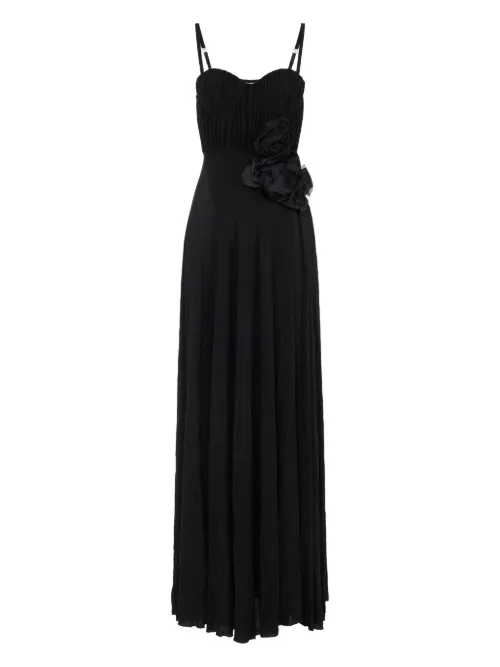 Robe à appliques fleurs - Elisabetta Franchi - Modalova