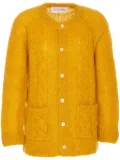 Valentino Garavani Pastel orange mohair blend cardigan - Yellow