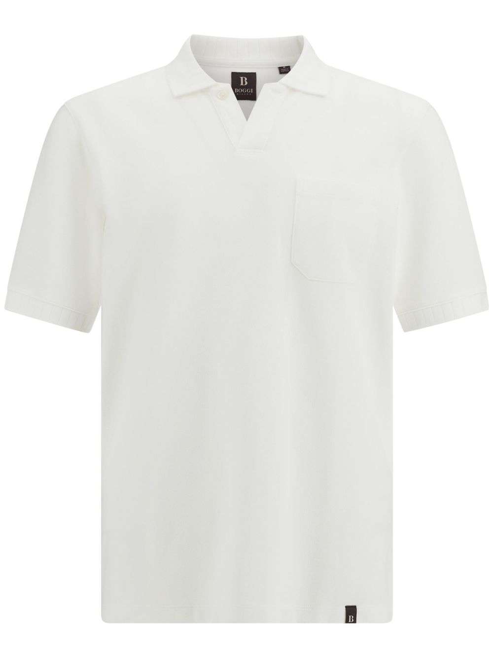 Boggi Milano cotton piqué polo shirt - White