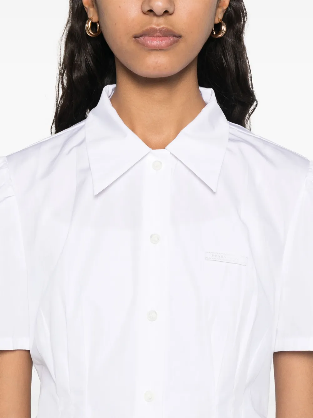 Prada Blouse met korte mouwen Wit