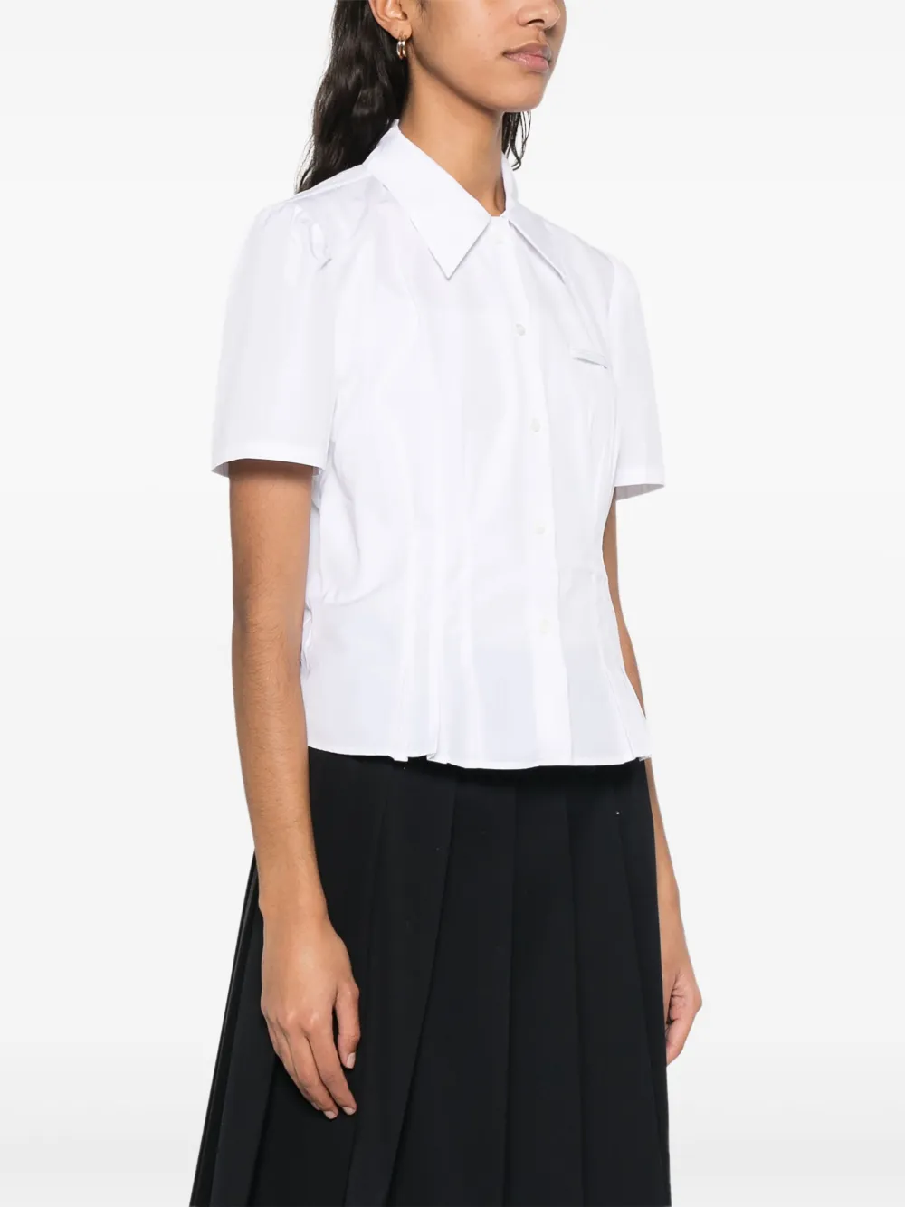 Prada Blouse met korte mouwen Wit