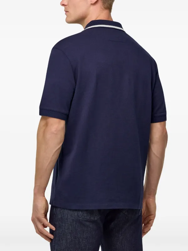Boggi Milano Piqué Polo Shirt Blue FARFETCH BH