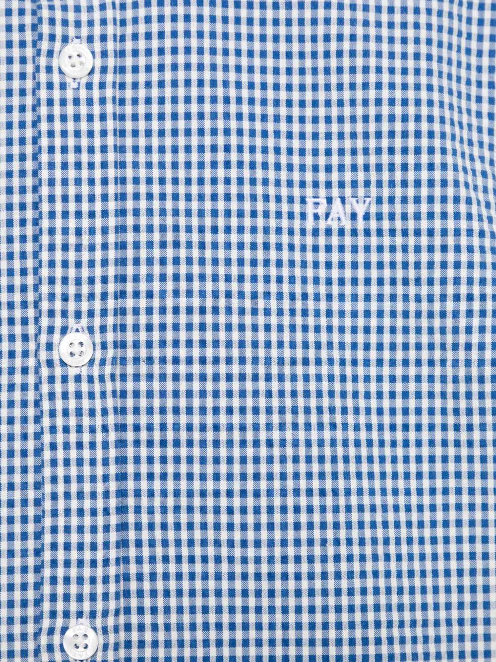 Fay Kids Shirt met gingham ruit Blauw