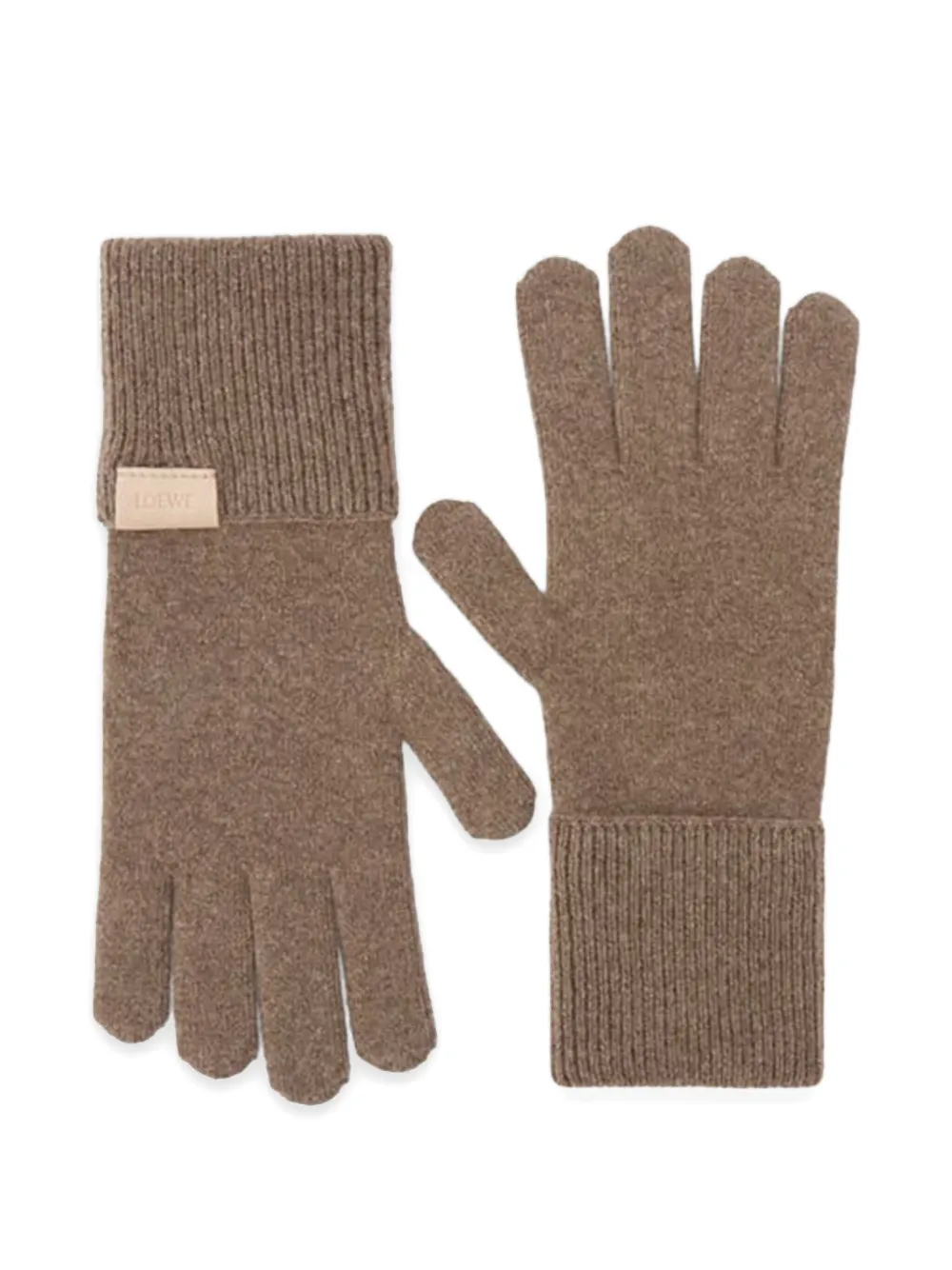 LOEWE Handschoenen met logopatch Bruin