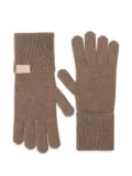 LOEWE logo-patch gloves - Brown
