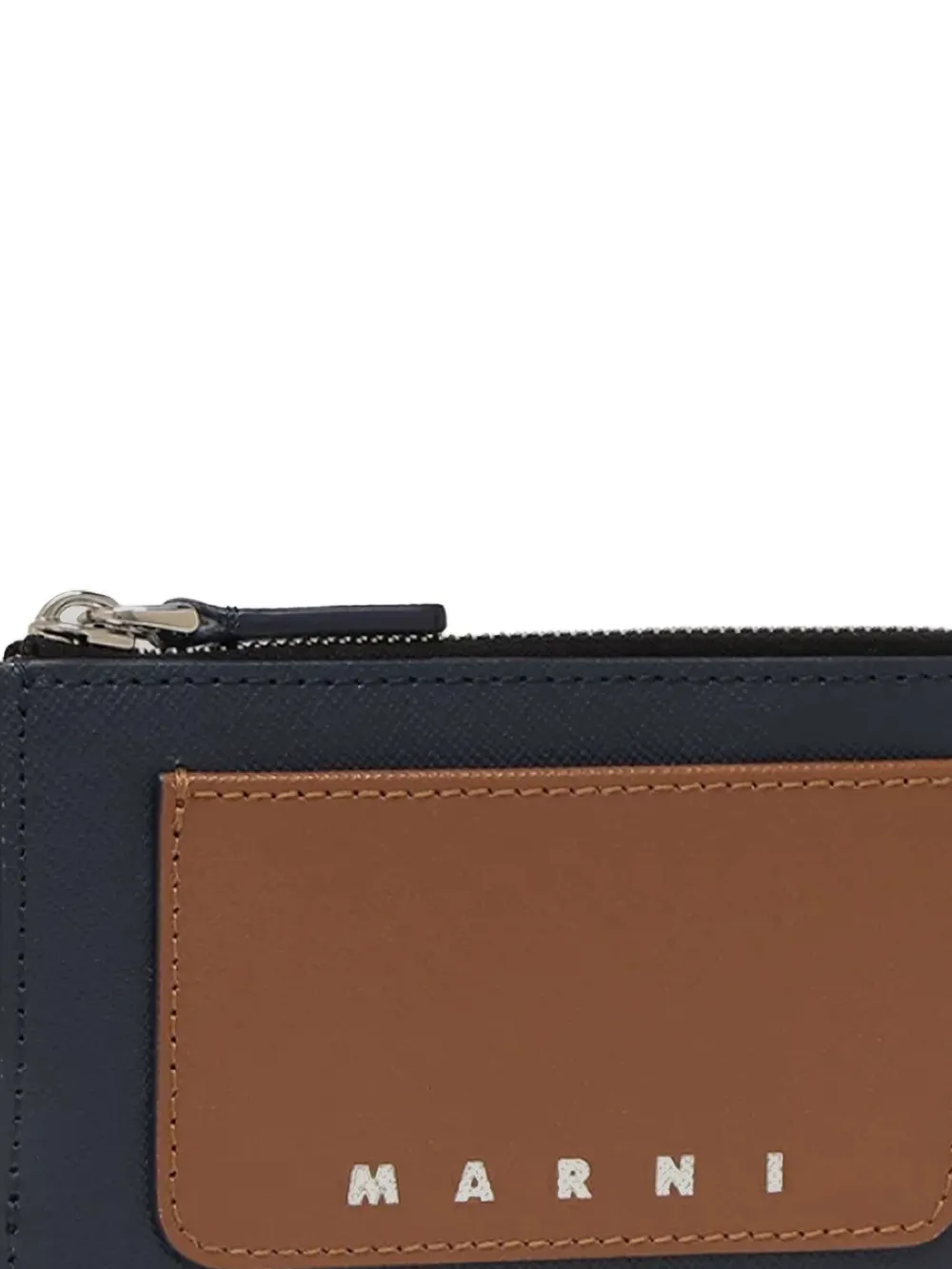 Marni Portemonnee met ritssluiting en vlakken - Blauw