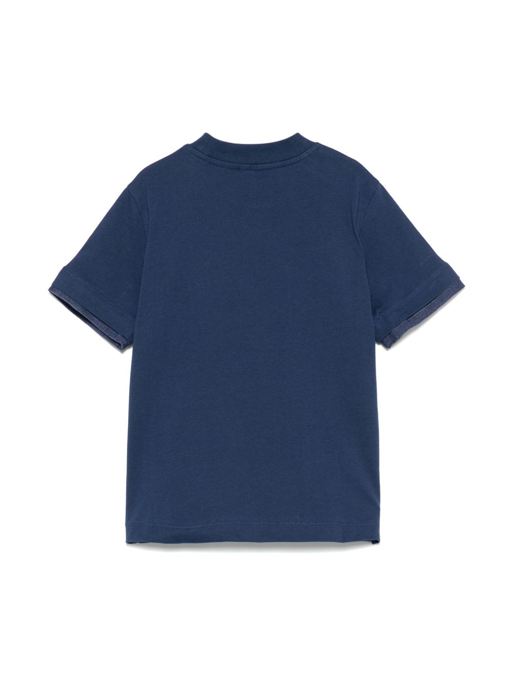 Fay Kids T-shirt met opgestikte zak - Blauw