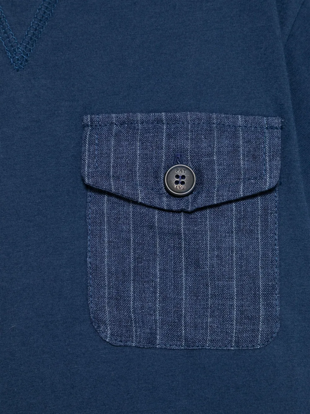 Fay Kids T-shirt met opgestikte zak Blauw