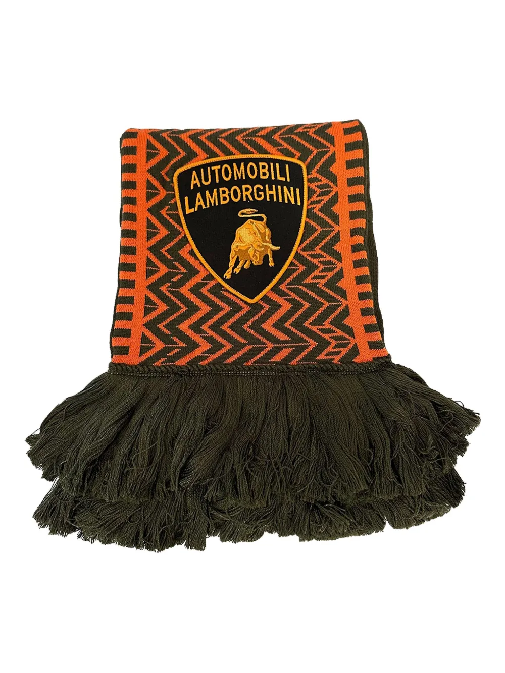 embroidered-Lamborghini logo scarf