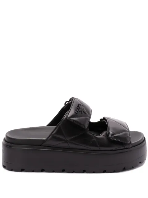 Prada padded leather sandals