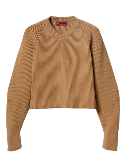 Gucci V-neck ribbed-knit sweater