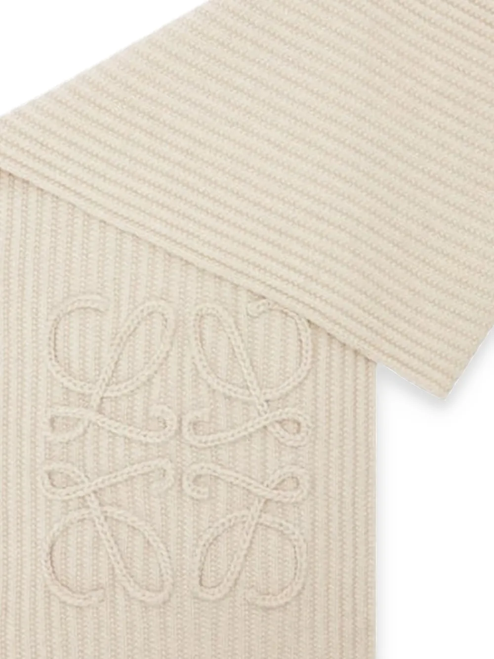 LOEWE Anagram geribbelde sjaal - Beige