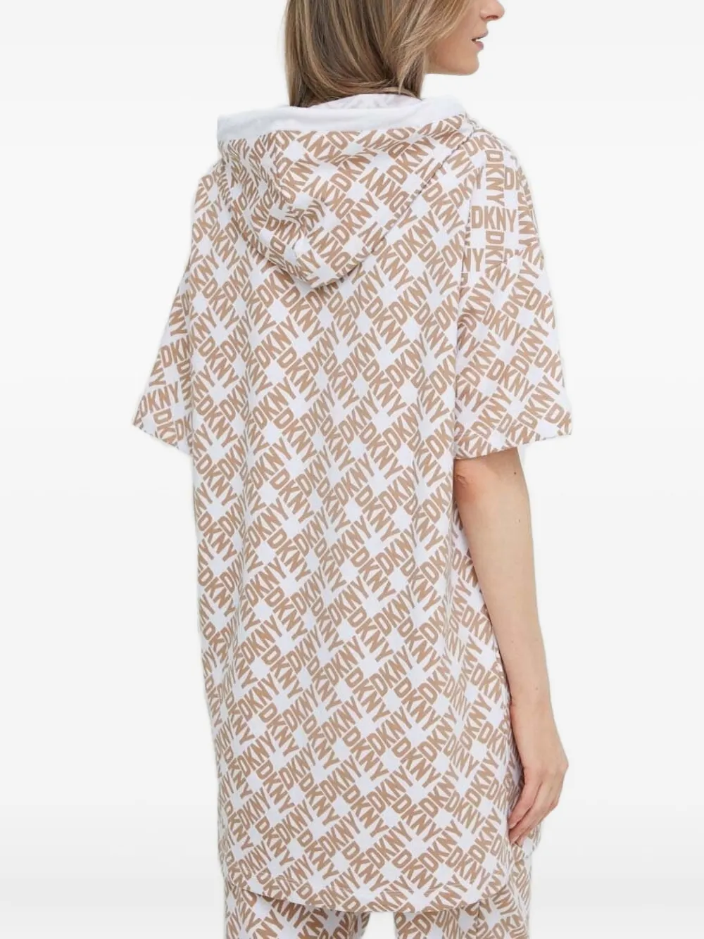 DKNY logo-print hoodie - Beige