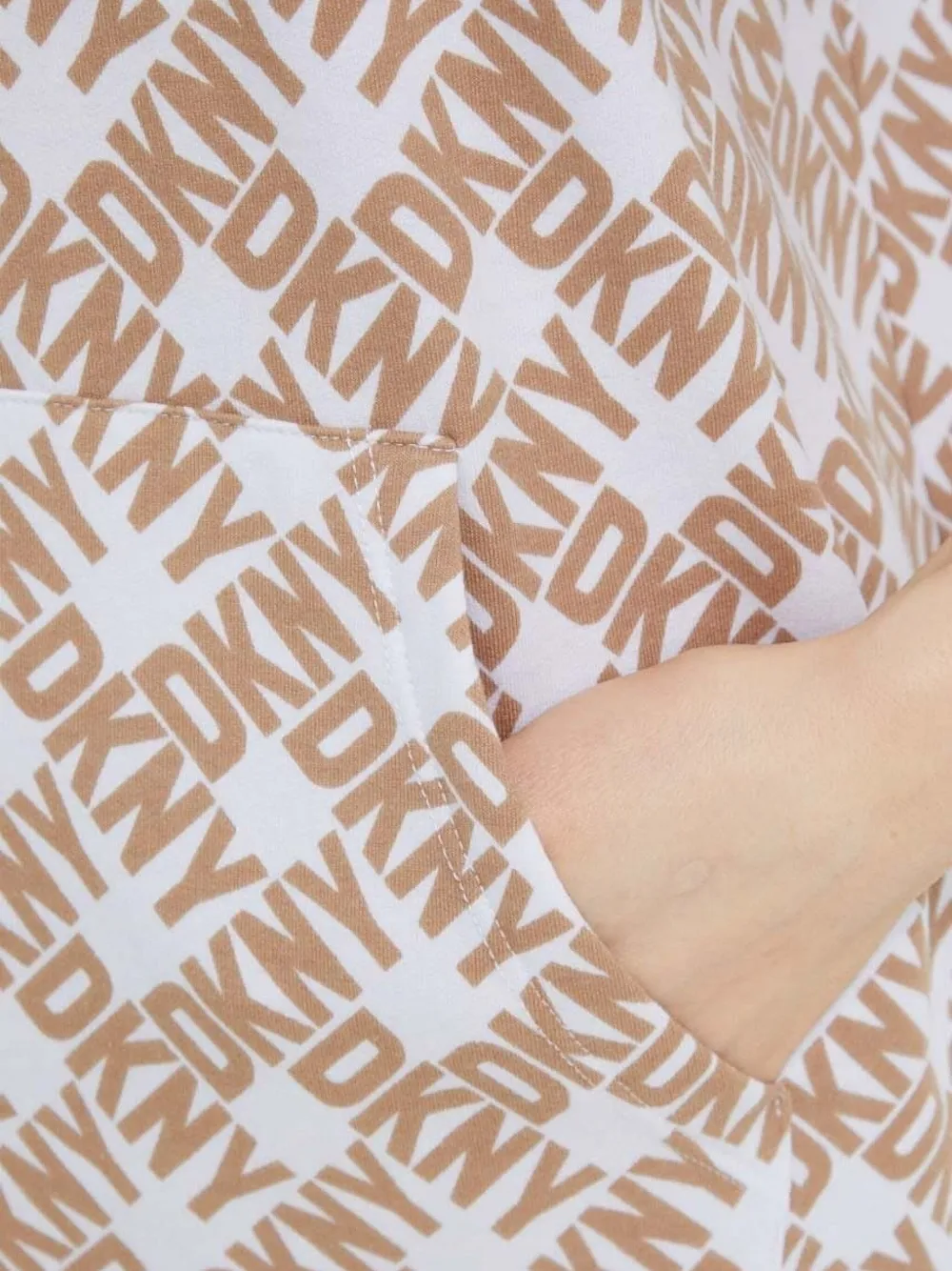 DKNY Hoodie met logoprint Beige