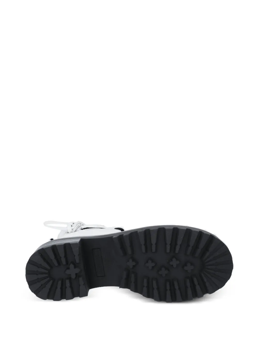 DKNY lace-up buckle boots White