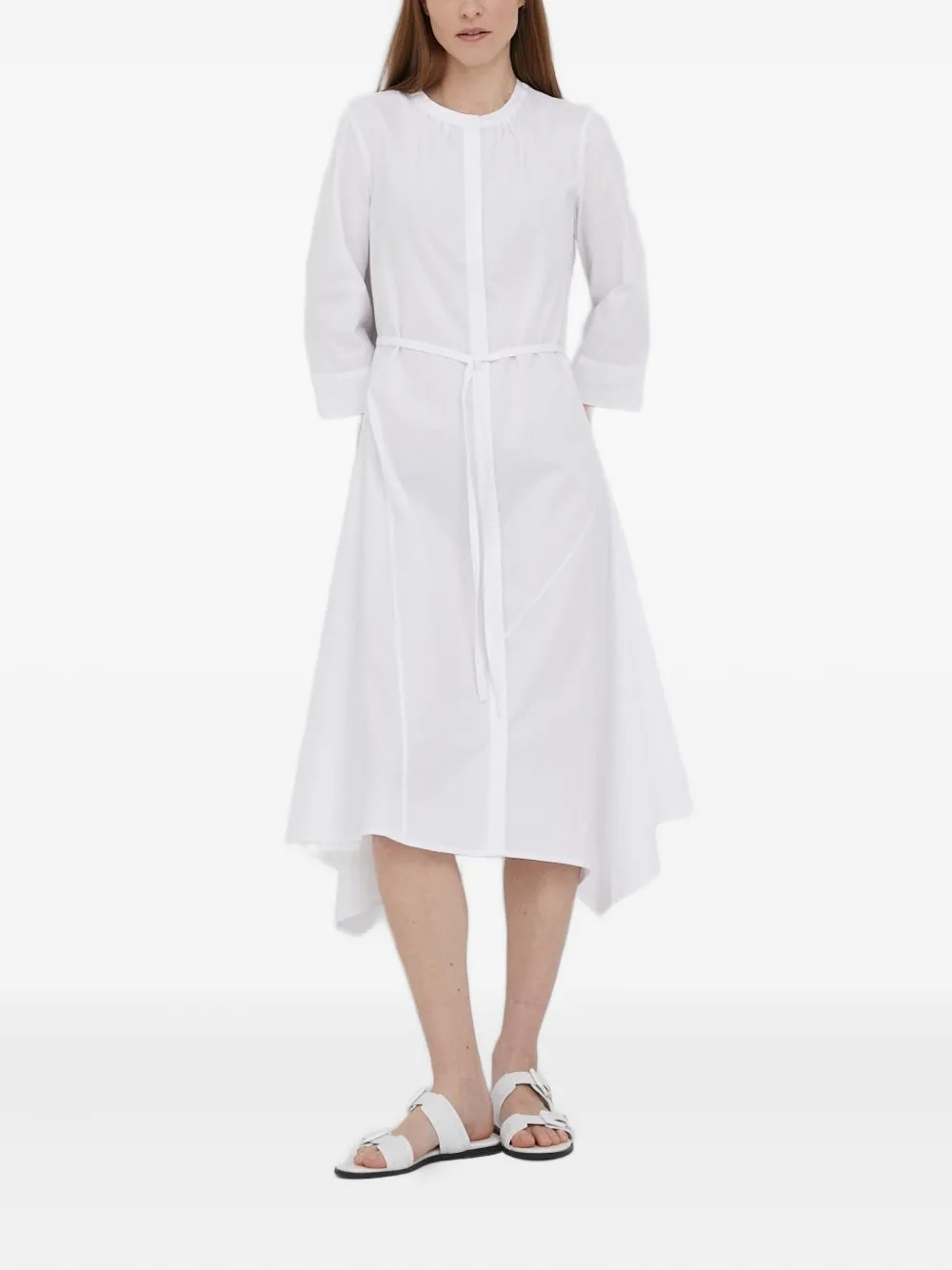 DKNY Gesmockte jurk met gestrikte voorkant Wit